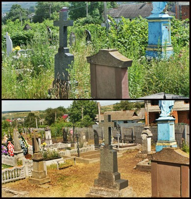 Widok z przodu kaplicy cmentarnej