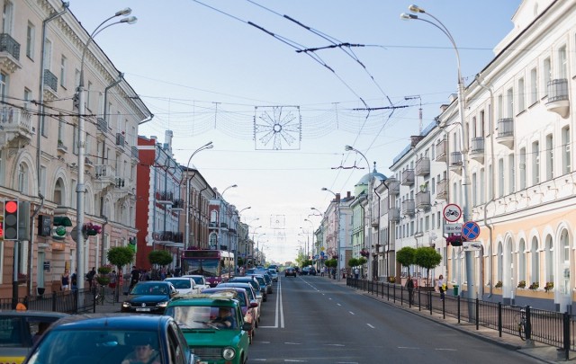 Gomel._Rush_hour._Sovetskaya_Street